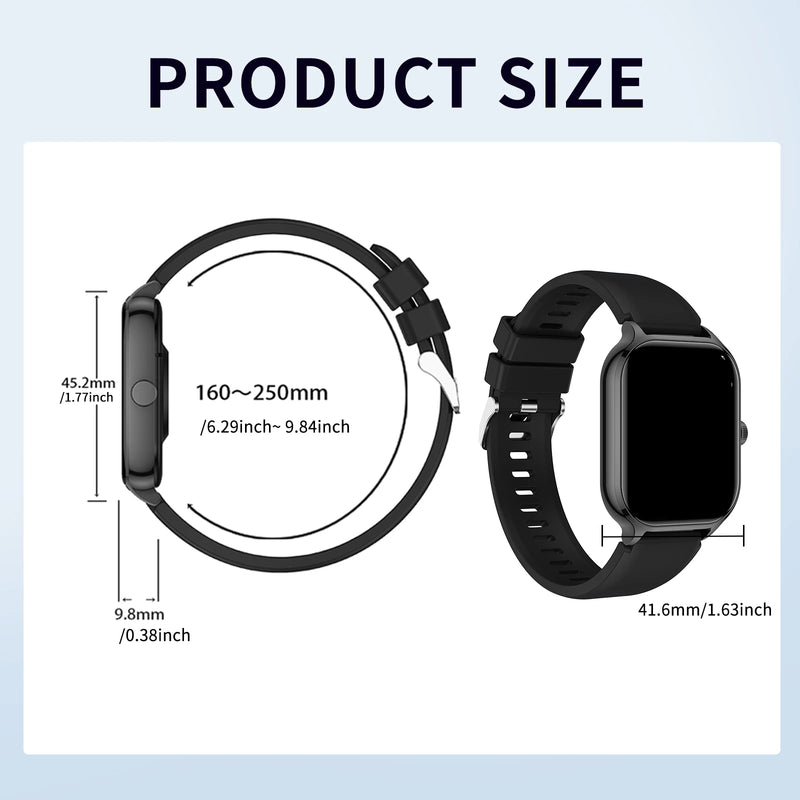 Smart watch wireless calling/dial Sport mode calling reminder and rejection fitness monitoring for iPhone/Andriod